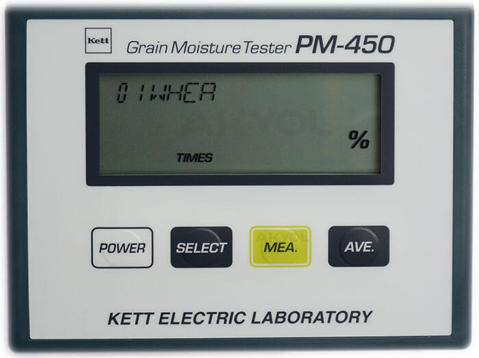 PM 450 Grain Moisture Analyzer LCD Display